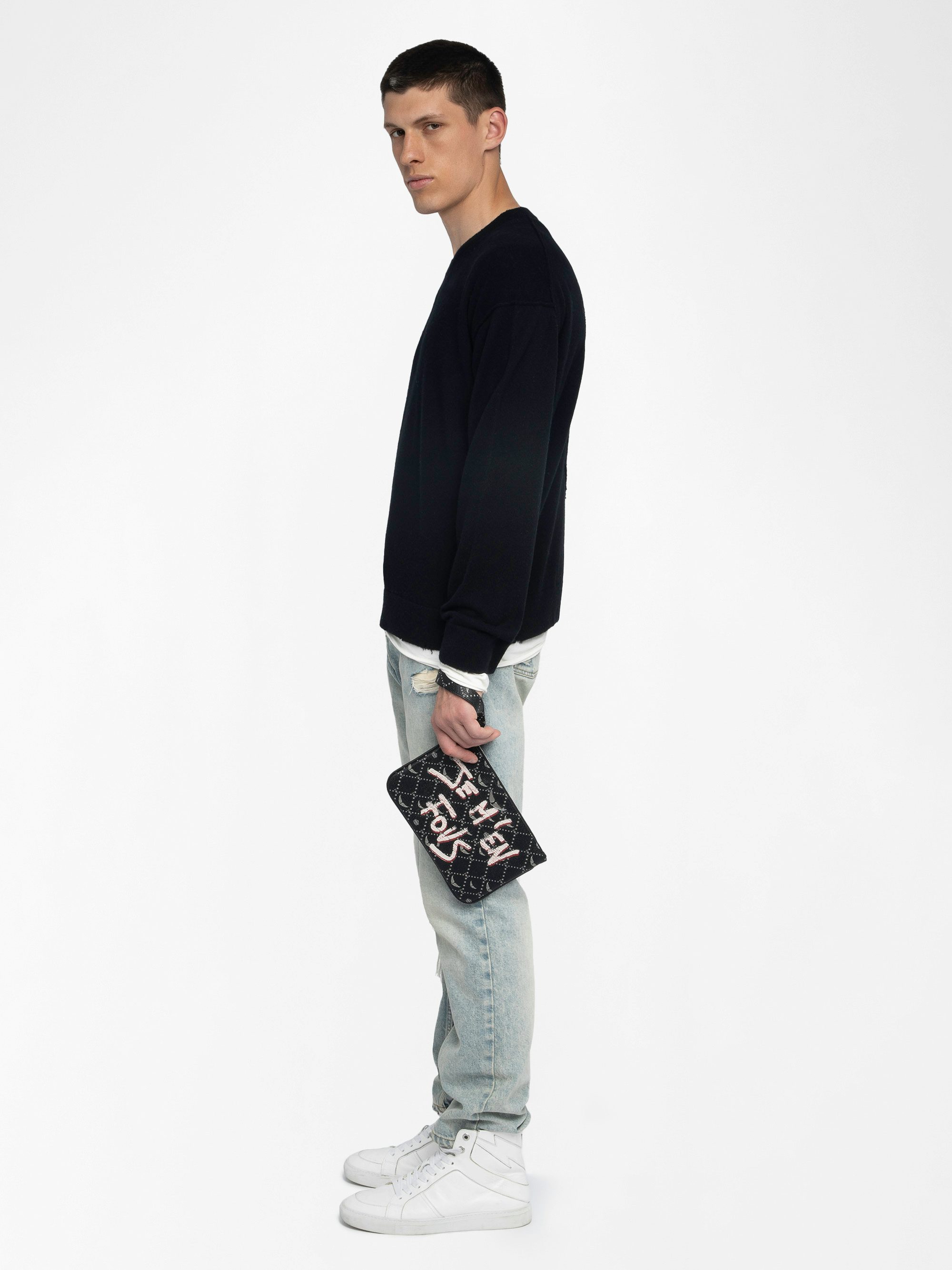 Marko Jumper - Jumper with round neck and western patch.